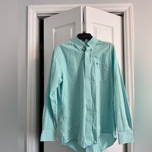 Southern Tide Sport Shirt Light Green/Aqua Medium